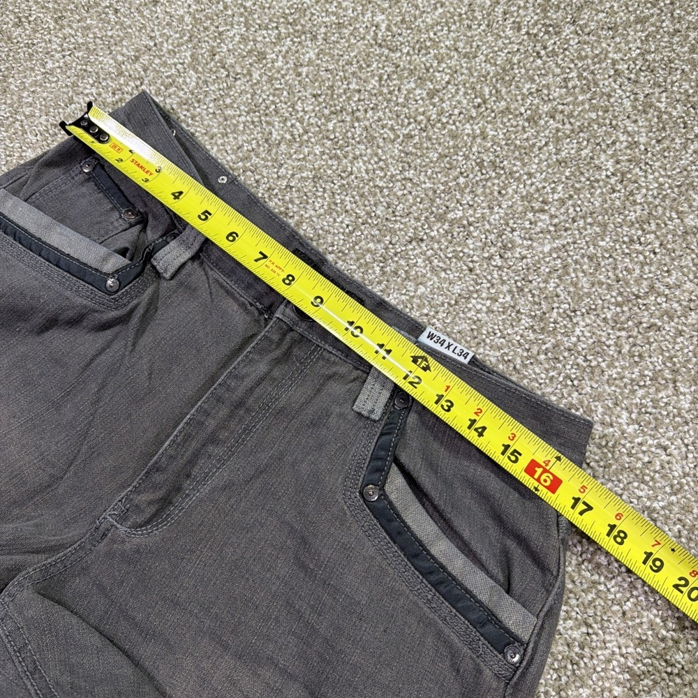 Y2K Raider Jeans Black Stonewashed Loose Fit Essentials Hiphop Style 34/32 - Picture 7 of 11